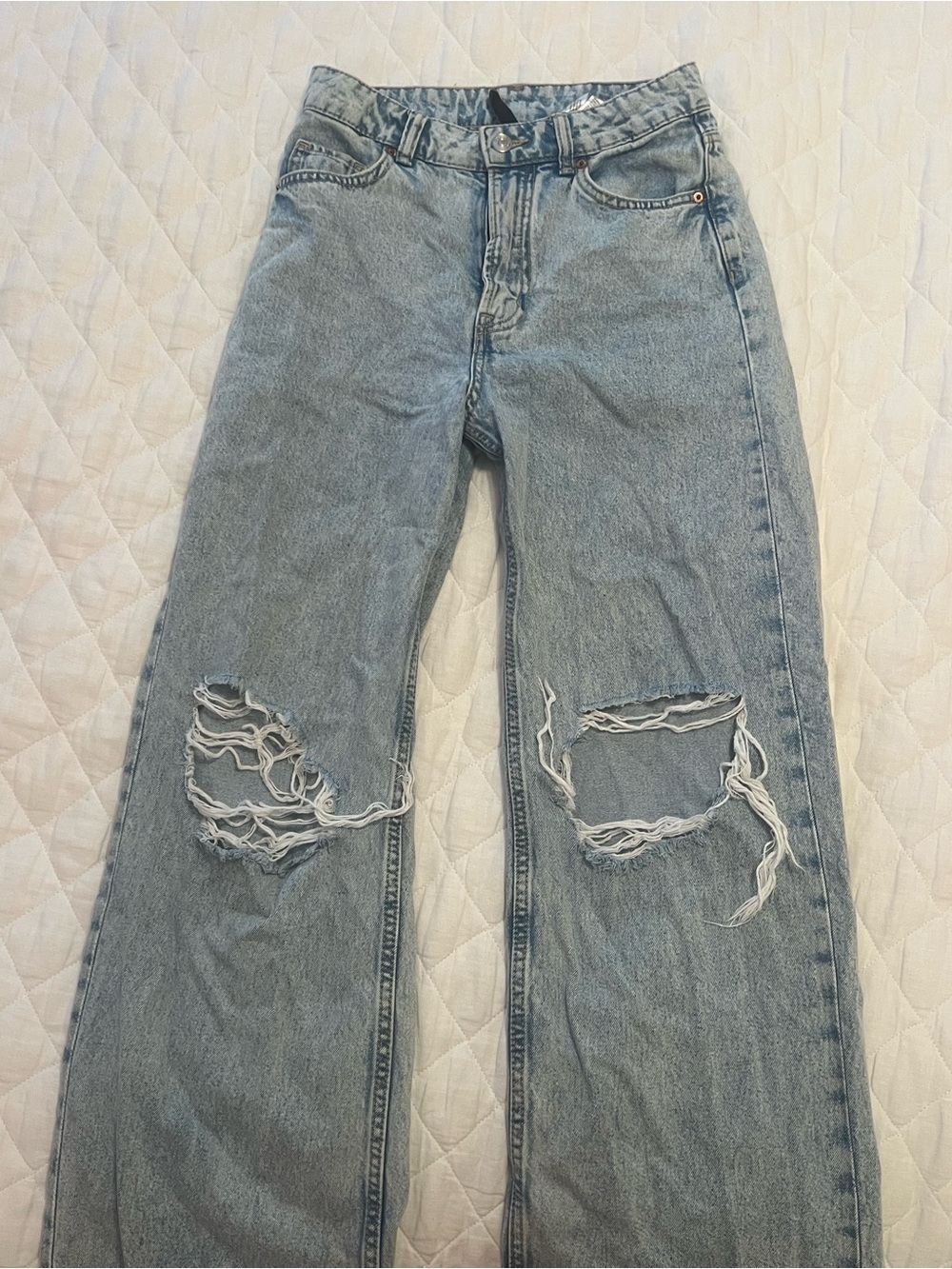 H&M Light Blue Acid Wash Denim Jeans